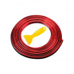 ideamall Auto Interj&ouml;&ouml;ri Liistud 3 mm Laiusega Vahega Paigalduslabidaga Kaunistamiseks (10m Pikkus, Punane) red punane