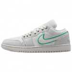 Air Jordan 1 Low SE Kulumisj&auml;lgedega Hele Suitsuhall Naiste Tennised Puht-Plaatina Tipp-Valge IH3369-077 38