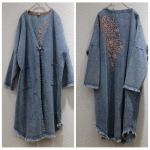 Johnature Naiste Vintage Tikandiga Lilleline Mantel V-kaelus Pikkade varrukatega Patchwork taskutega S&uuml;gisene Naiste Mantel One Size