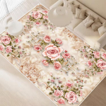 3D lillemustriga moodsad vaibad elutoa kaunistamiseks Kodu Ins kerge luksuslik vaip magamistuppa libisemiskindel pestav esikup&otilde;randamatt 60*90cm brown