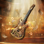 FUNPOLA 3D kitarri pusle, puidust pusle, m&auml;ngitav mudel akordirežiimiga, m&auml;nguasi, liigutatav mudel, kodu dekoratsioon, DIY muusikainstrument LED-valgustusega,