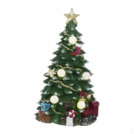 Lighted Christmas Decoration Light up Sculpture Family Friends Resin Statue Figurine Table Ornament Tree