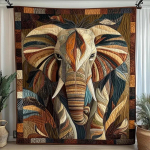 Elevant Tekk &ndash; Tepitud Tekk Viska-alus Safariloomadega Maatoonides Loomakunst Boho Neutraalne Kodu Dekoor Seinale Riputatav 30x40in