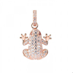 Pendentif femme - Lancaster - JLA-PEN-FROG2 - Argent sterling - Cristaux - Design grenouille valge