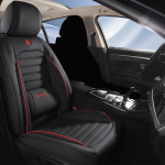 1 tk Universaalse suurusega PU-nahast autosemekate kate VW Golf Passat B5 B6 B7 B8 Touran Tiguan Toureg Touareg T-ROC autotarvikutele white