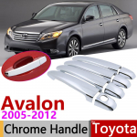 jaoks Toyota Avalon XX30 2005~2012 kroomitud v&auml;lisukse k&auml;epideme kate auto tarvikud kleebised kaunistuste komplekt 2006 2008 2009 2010 2011 4 Button 4 Door