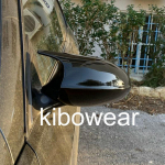 Black Side Wing Mirror Cover cap for BMW E90 E91 E92 E93 2006 2007 E80 E81 E87 PRE-LCI Horn Shape replace caps