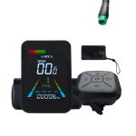 A51K-F3 E-jalgratas UART Elektriline t&otilde;ukeratas NFC LCD-ekraan Animeeritud V&auml;rviline M&otilde;&otilde;dik 24V/36V/48V/60V Spidomeeter 5PIN Black 5PIN