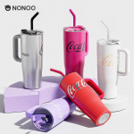 NONOO Coca-Cola 1200ml Suure Mahutavusega Isoleeritud Joogitops K&otilde;rrega lilla