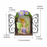 Rippuvad fluorestseeruvad haldjauksed ja aknad sisehoovi puukaunistuseks Naljakad miniatuursed kujukesed Kingitus mitmev&auml;rviline