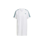 Adidas Originals Trefoil T-s&auml;rkkleit Mugav V-kaelusega L&uuml;hikeste varrukatega Kleit Naiste kleidid Valge GN2848 30 white