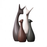 3 tk keraamilist kaunistust loomafiguuri skulptuur hirvekuju dekoratiivsed sisustuselemendid loomingulised Four Deer