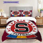 AC Sparta Praha Muster Voodipesu Tekikomplekt Tekikate Padjap&uuml;&uuml;r Kodukaunistus S&uuml;nnip&auml;evakingitus (1 * tekikott + 2 * padjap&uuml;&uuml;ri, ilma s&uuml;damikuta) 135x200cm