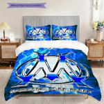 Olympique Marseille Muster Voodipesu Tekikomplekt Tekikate Padjap&uuml;&uuml;r Kodukaunistus S&uuml;nnip&auml;evakingitus (1 * tekikott + 2 * padjap&uuml;&uuml;ri, ilma s&uuml;damikuta) 135x200cm