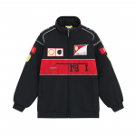 F1 V&otilde;idus&otilde;idu PU Nahast Tikitud Jakk - Meeste Trendikas Mootorratta & Pesapalli Stiil 2XL