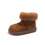 Korea stiilis laste lambavillast talvesaapad 2025: Pehme tallaga, soe puuvill t&uuml;drukutele ja poistele, paks lumekindel disain Size 23, 14.5cm inner length kaamel