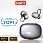 Originaalsed Lenovo LES120 K&otilde;rva-klipiga TWS Bluetooth V6.0 K&otilde;rvaklapid HD-k&otilde;ne Hi-Res OWS K&otilde;rvaklapid Pikk vastupidavus Traadita Spordipeakomplekt Uus must