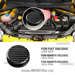 Ehtne kuiv k&otilde;va s&uuml;sinikkiud Abarth 595 595C 695 695C 2012-2025/Fiat 500 500C 2008-2025 pidurivedeliku reservuaari &otilde;lipaagi kaane katte jaoks Black Carbon