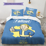 Fallout-ist inspireeritud mustriga voodipesu komplekt Tekikott Padjap&uuml;&uuml;r Kodu kaunistus Kingitus (1 * tekikott + 2 * padjap&uuml;&uuml;ri, ilma s&uuml;damikuta) 135x200cm