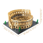 2860 TK Rooma Colosseum Ehitusklotsid M&auml;nguasjad Mudel Colosseum Kokkupandav Pusle Tellised M&auml;nguasjakomplektid Lauakaunistus Kingitused 14+ aastat