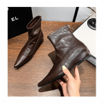 Disainer Vintage Mood Terava Ninaga Naiste Pahkluusaapad Moodsad L&uuml;hikesed Kingad Kiiludega Konts Peo Naiste Kingad Zapatos Mujer 35 pruun