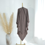 Twill Crepe Khimar &Uuml;hev&auml;rviline Hijab Suurelehiline Peakate &Uuml;hev&auml;rviline Suur Peakate Abaya Dubai Niqab Palver&otilde;ivad Ramadan Hijabid gray