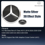 Autokleeps Mercedes Benzi jaoks H&otilde;bedane ja Must OE Stiilis Esiv&otilde;re T&auml;he Embleem Kroomitud Logo Embleem Sobib Mercedes Benz E200 E25