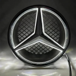 Auto esiv&otilde;re valgustatud t&auml;he embleem LED valgustusega logo valge sinine punane valgus Mercedes Benz W205 C E R ML GL GLA CLA CLS 2013-2016 jaoks Glowing red