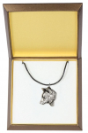 Shiba Inu, Japanese Small Size Dog - Dog necklace in gift box, silver-plated locket for dog fan, striking pendant by Art-Dog brand h&otilde;be
