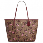 Coach City 33 Logo Kirsitr&uuml;kiga Kunstnahast T&ouml;&ouml;kotta Kott Naistele pruun kollane CY691-IMTAM Basic Set (Bag+Dust Bag)