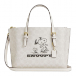 Coach X Peanuts Mollie Snoopy Prindiga Kunstnahast Tassikott Naiste Tassikotid Kriitvalge CBJ87-IMCAH Basic Set (Bag+Dust Bag)