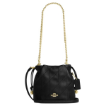 Coach Faye 17 tepitud detailidega lambanahast &otilde;lakott V&auml;ike naiste &otilde;lakott Must CDB69-IMBLK Basic Set (Bag+Dust Bag)