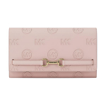 Michael Kors Carson Signature Logo Tr&uuml;kiga Pol&uuml;uretaan Rahakott Suur Blush Roosa Naiste rahakott 35R6G2ZC7V-BLUSH Basic Set (Bag+Box)