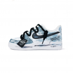 Nike Air Force 1 Kattega Libisemiskindlad Kulumiskindlad Madalad Rula Kingad Unisex Tsemendihall Sinine DD8959-100(Team405-) 35.5