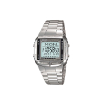 Casio Youth Series Metall Ruudukujuline Retro T&auml;nav Small H&otilde;bedane Veekindel &Auml;ri Kvartsmehhanism Roostevabast terasest rihm Meeste Kellad Sinine DB-360-1A Silver Dial,Random Watch Box