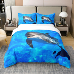 Haikala tekikottide komplekt &Uuml;heinimese suurus Laste Poiste Haikala voodipesu Mere Ookeani Loomaprint Tekikoti komplekt, Tekikoti komplekt Aastaringselt 90x200cm-2pcs