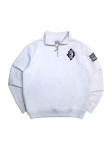 Unisex Y2K Merev&auml;esinine poollukuga dressipluus USA Tikitud Ameerika Lipu Plaaster Jakk Mehed Naised Vintage Streetwear Mood S valge