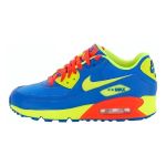 Nike Air Max 90 Mugavad Kulumiskindlad Madalad Laste Vabaajas Jalan&otilde;ud Sinine Kollane Punane Teismelised 307793-410 37.5