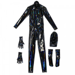Seksikad meeste kunstlateksist PU kehakost&uuml;&uuml;m Cosplay M&auml;rgv&auml;limusega teenijat&uuml;druku sukkp&uuml;ksid Zentai T&auml;iskeha kattev kehakost&uuml;&uuml;m Klubi catsuit Kost&uuml;&uuml;mid Teenijat&uuml;druku trikoo E4XL