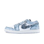 Jordan Air Jordan 1 libisemiskindlad kulumiskindlad madalad vintage korvpallijalatsid meestele Sinine Valge FQ7687-300(Team626-) 46