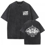 Pestud Vintage Rockib&auml;ndi Limp Bizkit Terrori Kolju Graafilise Tr&uuml;kiga T-s&auml;rk Meestele Naistele Gooti &Uuml;lisuur L&uuml;hikeste Varrukatega T-s&auml;rgid Streetwear S