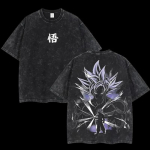 Goku T-s&auml;rk Ultra Instinct Meestele Happepesu &Uuml;le suuruse Anime Lilla Varjund Puuvill Vintage J&otilde;usaal Streetwear Kanji Graafika Tagak&uuml;ljel S&auml;rk M