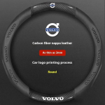 Volvo XC40 XC60 XC70 XC90 S40 S60 S80 S90 V40 V60 V70 V90 C70 jaoks S&uuml;sinikkiust Nahast Auto Roolikate Autotarvikud