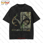 Realtree Ameerika Hirve Isase Logo Jahindus Camo Vintage &Uuml;le suurusega T-s&auml;rk YUOJ S gray
