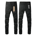BeatStreet New Jeans Meeste V&auml;rvitud Augud Trendikad Ameerika High Street Trend Madala V&ouml;&ouml;koht Venivad Skinny Volditud Rebitud Teksap&uuml;ksid 32 black