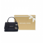 MICHAEL KORS k&auml;ekott Ava vintage kullatud logoga aksessuaarid rikkalike detailidega, jagatud veisenahk, &uuml;he&otilde;la crossbody k&auml;ekott Originaalkarp must
