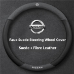 Auto Suede Nahast Hingav Libisemisvastane Roolikate Nissan X-Trail Qashqai Sentra Serena Tiida Teana Juke Leaf Micra jaoks