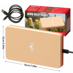Linnuk&uuml;tt puuri jaoks USB-pistikuga K&uuml;tteplaat 18x10cm 5W Vaikne Papagoi K&uuml;ttekeha 1,5-meetrise kaabliga Undulaadile Finchile Armaslind Lemmikloom kuld