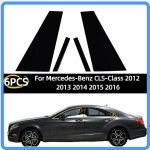 4 tk L&auml;ikiv Must Pilaripost Uksepoolse Akna Dekoratiivne Liistude Katte Sobivus Mercedes-Benz CLS-Klassile 2012 2013 2014 2015 2016 bright black