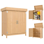 Aiamajake kuusest, ilmastikukindel t&ouml;&ouml;riistakuur 74x43x88cm, T&ouml;&ouml;riistamaja kahe uksega, 2 sektsiooni, T&ouml;&ouml;riistakapp 74 x 43 x 88 cm looduslik